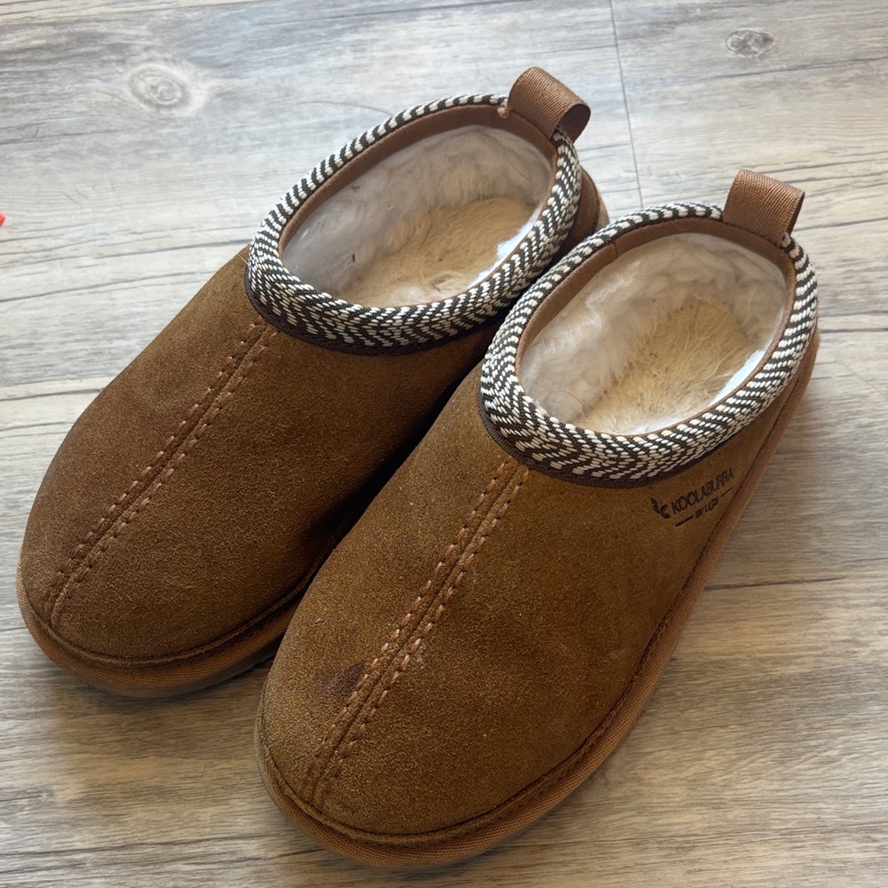 Koolaburra Kids Brown Suede Slip-Ons